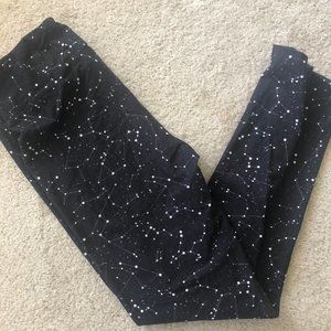 OS LuLaRoe Constellations Stars Black Leggings